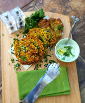 Cauliflower & Cumin Fritters With Lime Sauce
