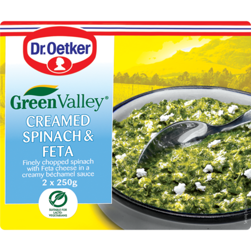 Picture of Dr. Oetker Green Valley Frozen Creamed Spinach & Feta 2 x 250g