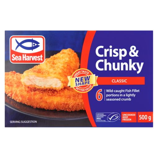 Picture of Sea Harvest Crisp & Chunky Classic Frozen Crumbed Fish 500g