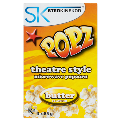 Picture of Ster Kinekor Theatre Style Butter Microwave Popcorn 3 x 85g
